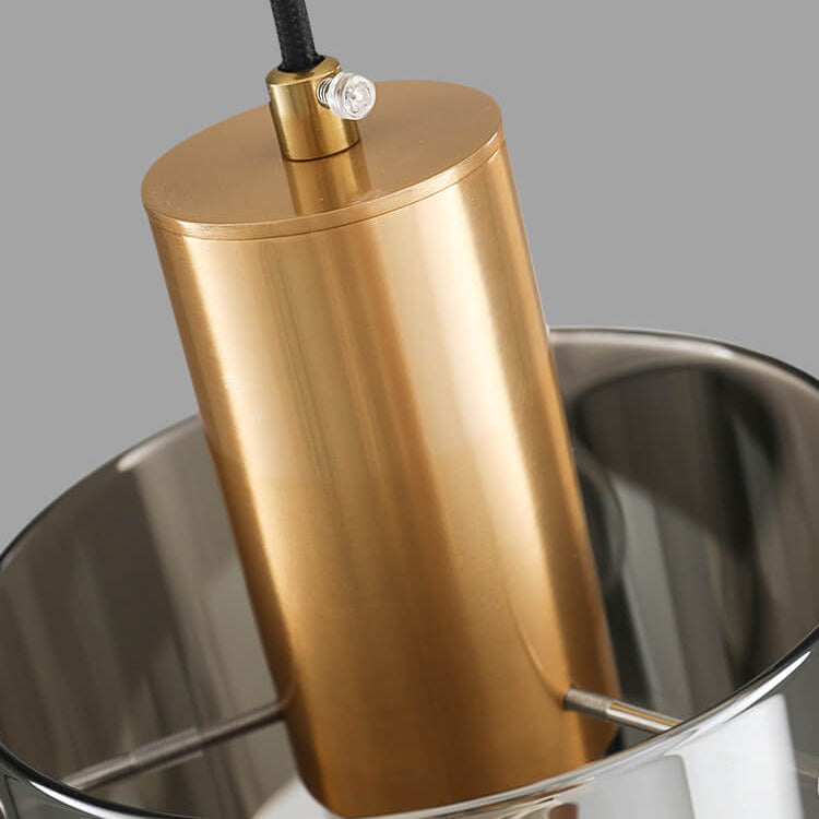 Nordic Minimalist Glass Cylinder Jar 1-Light Pendant Light