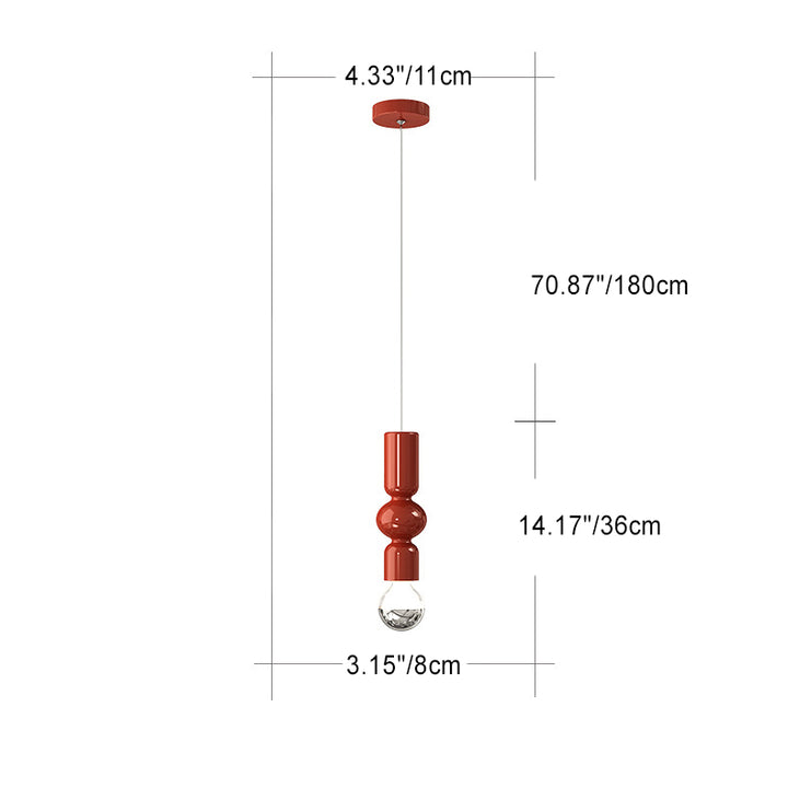 Lampe suspendue LED design potiron en fer crème scandinave contemporain pour chambre 