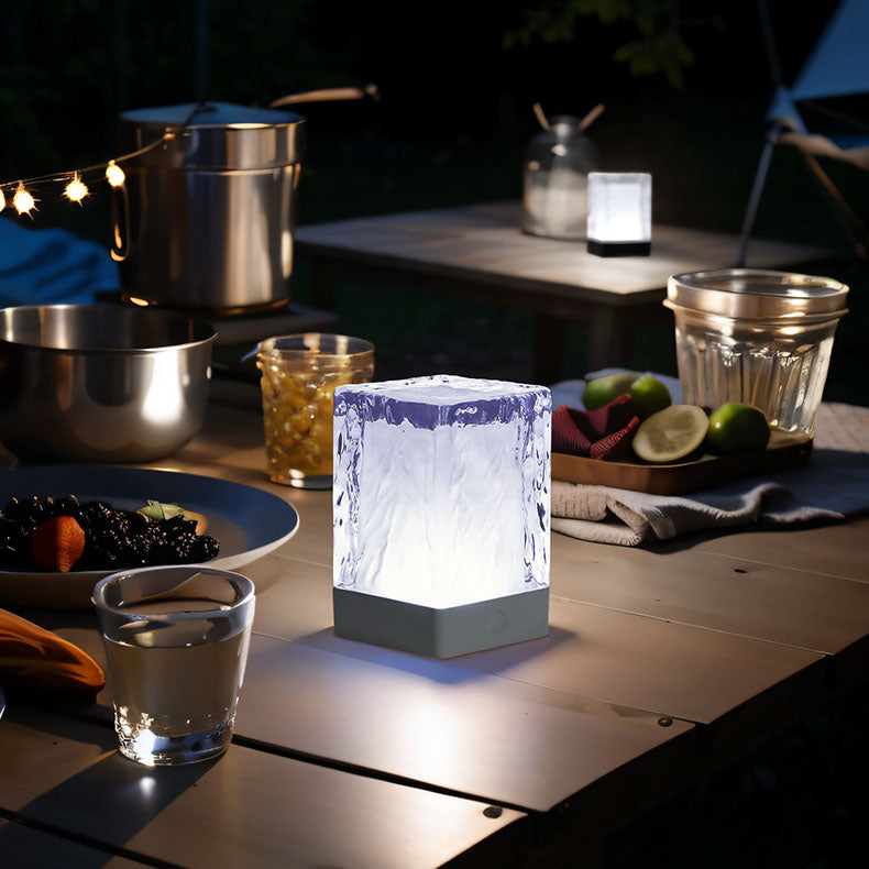 Moderne Einfachheit Harz Quadrat LED Tischlampe für Schlafzimmer 