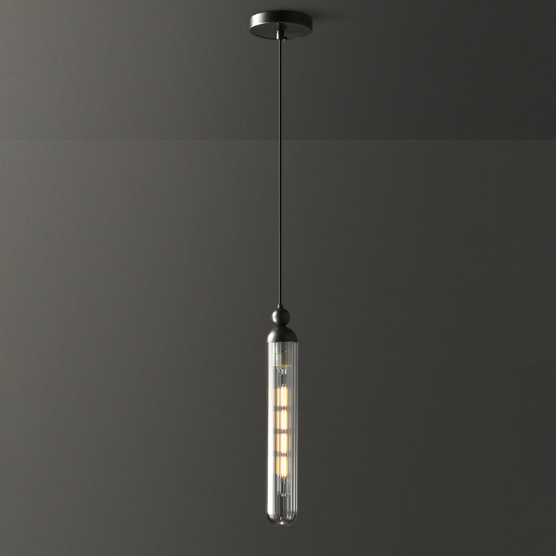 Suspension en laiton et verre à bande 1 lumière pour salon de simplicité contemporaine 