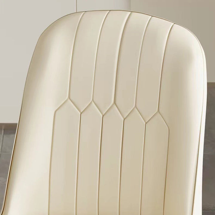 Moderner minimalistischer quadratischer rechteckiger PU-Leder-Kohlenstoffstahl-Esszimmerstuhl mit Rückenlehne für das Esszimmer 