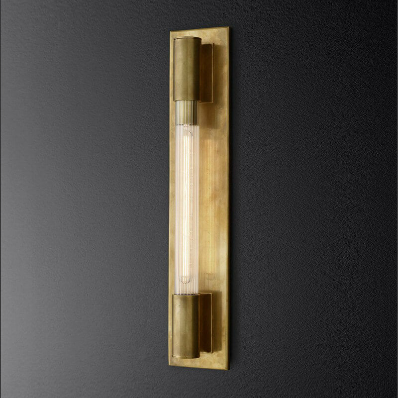 Modern Minimalist Glass Strip Mirror Vanity Light 1-Light Wall Sconce Lamp