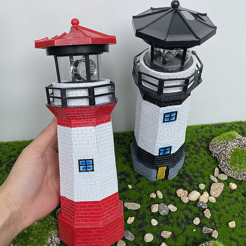 Lumière extérieure LED en résine étanche pour phare solaire créatif contemporain pour jardin 