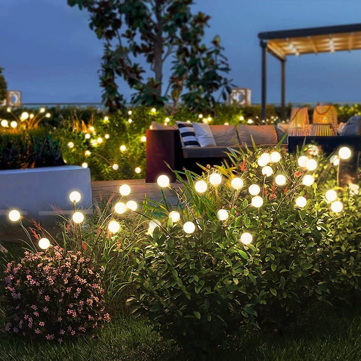 Éclairage paysager extérieur moderne décoratif solaire luciole étanche en ABS avec LED à insérer dans le sol pour pelouse 