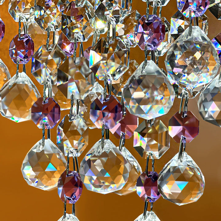 Lustre à LED en cristal en forme de goutte d&