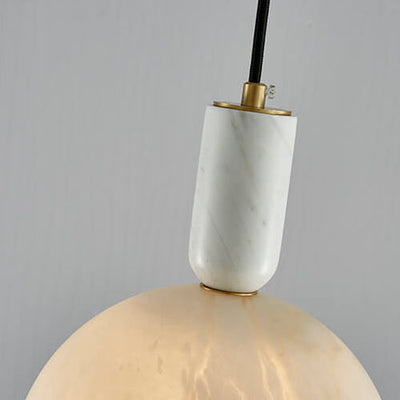 Modern Light Luxury White Semi-Circular Copper Lucite 1-Light Pendant Light