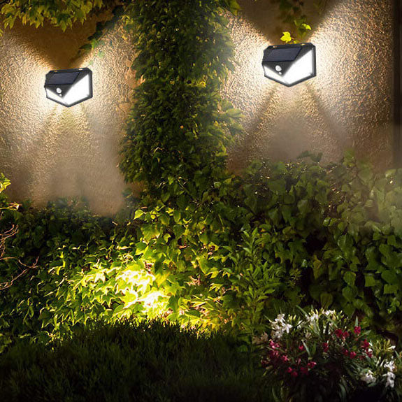 Applique murale extérieure à LED en forme de losange en plastique ABS à énergie solaire pour jardin 