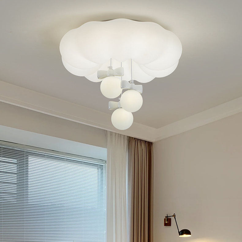 Moderno Minimalista Nubes Esféricas Arco Hierro Plástico LED Lámpara de Techo Empotrada para Dormitorio 