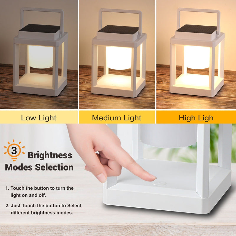 Lumière extérieure portable LED solaire carrée en PC ABS étanche minimaliste moderne pour jardin 