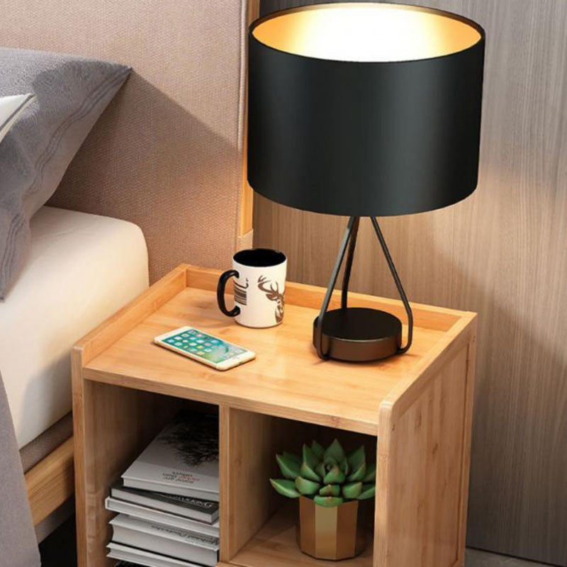 Table de chevet rectangulaire minimaliste moderne en bois massif avec 1/3 tiroir pour chambre 