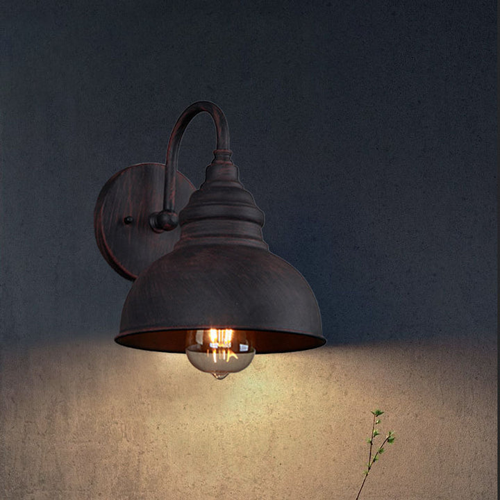 Moderne Einfachheit Eisen Halbrunde 1-Licht Outdoor-Wandleuchte Lampe für den Garten 