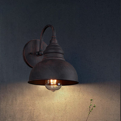Applique Murale d'Extérieur Moderne Simplicité en Fer en Demi-Cercle à 1 Lumière Pour Jardin 