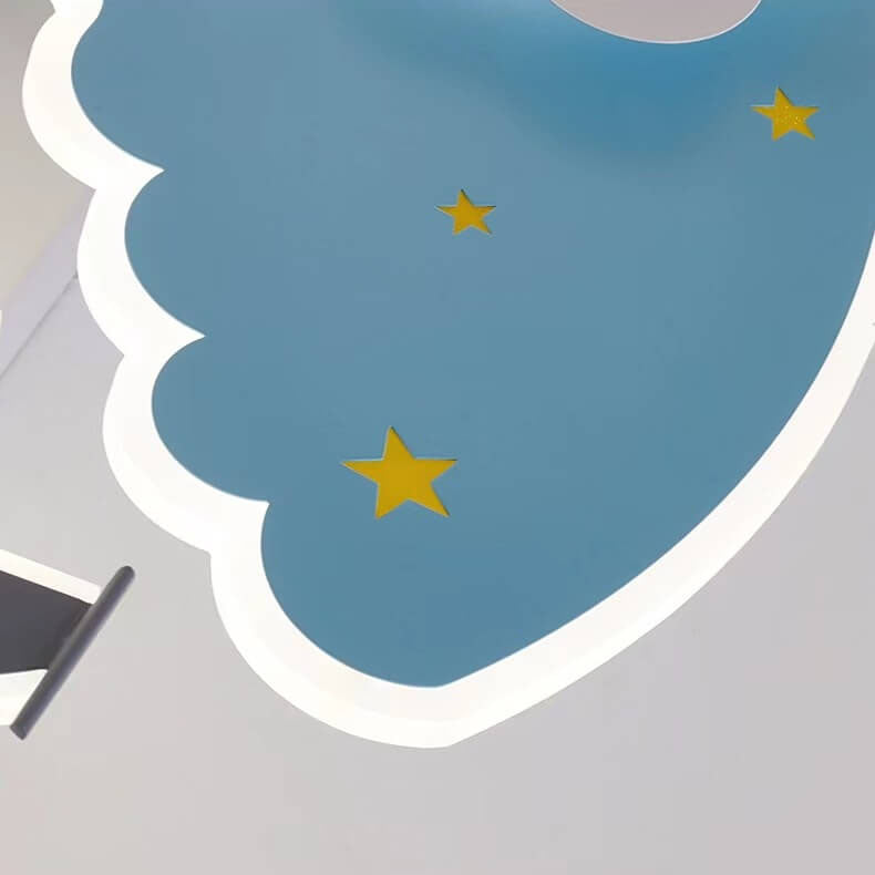 Lumière de plafond LED encastrée en acrylique réglable pour enfants créatifs avec avion de dessin animé 