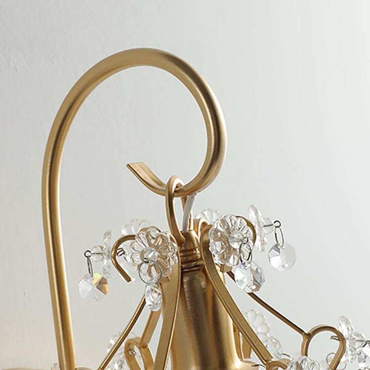 Traditionelle Vintage Laterne Eisen Kristall 1-Licht Wandleuchte Lampe für Flur 