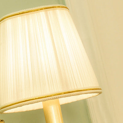Applique murale en dôme de luxe moderne en tissu cuivre 1/2 lumière pour salon 