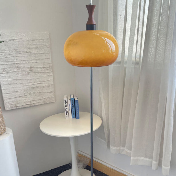 Moderner minimalistischer Gradient-Glaskugel 2-Licht Stehende Stehlampe 