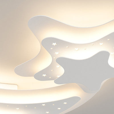 Luz de techo LED de montaje empotrado de hierro acrílico contemporáneo creativa para dormitorio 