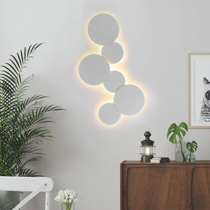 Moderne minimalistische runde Eclipse Eisen LED Wandleuchte Lampe für Wohnzimmer 