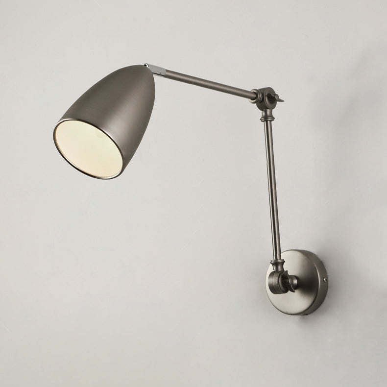 Zeitgenössische industrielle schwenkbare Kegel Metall 1-Licht Wandleuchte Lampe für Schlafzimmer 