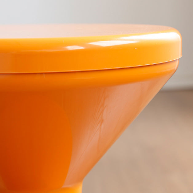 Contemporary Creative Round Plastic Vanity Stool Backless Armless For Living Room