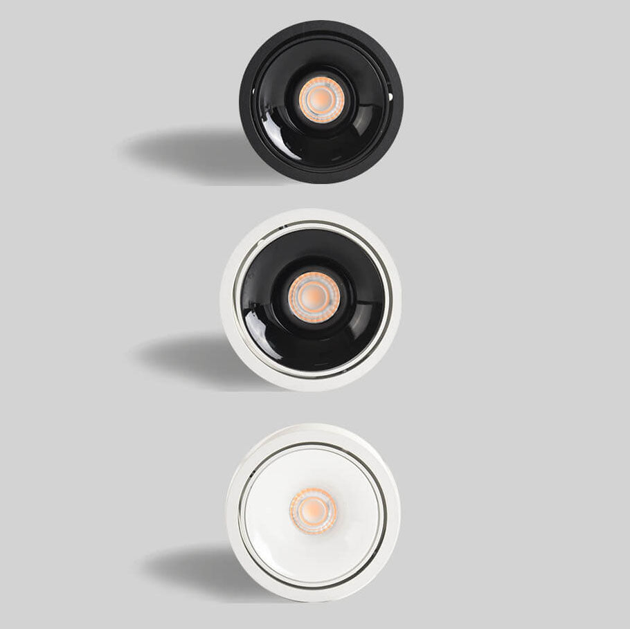 Modern Minimalist Aluminum Round Spotlight Adjustable LED Flush Mount Ceiling Light For Living Room