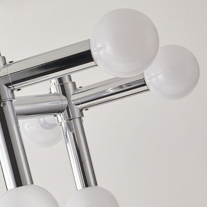Rama contemporánea escandinava de hierro de aluminio de vidrio de 10 luces para sala de estar 