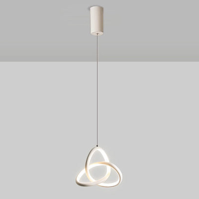 Moderne Nordic Aluminium Eisen Silica Geometrische Verflochten Ring LED Pendelleuchte Für 