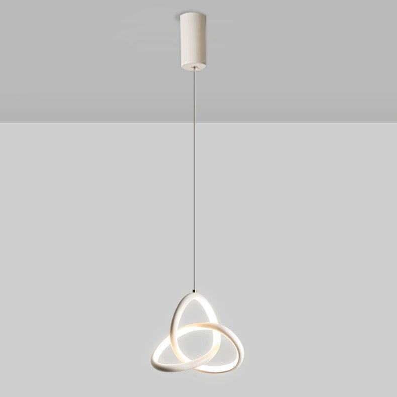 Moderne Nordic Aluminium Eisen Silica Geometrische Verflochten Ring LED Pendelleuchte Für 