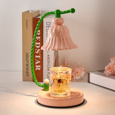 Moderne kreative Hardware Tischlampe in Blumenform mit 1 Licht für schmelzendes Wachs 