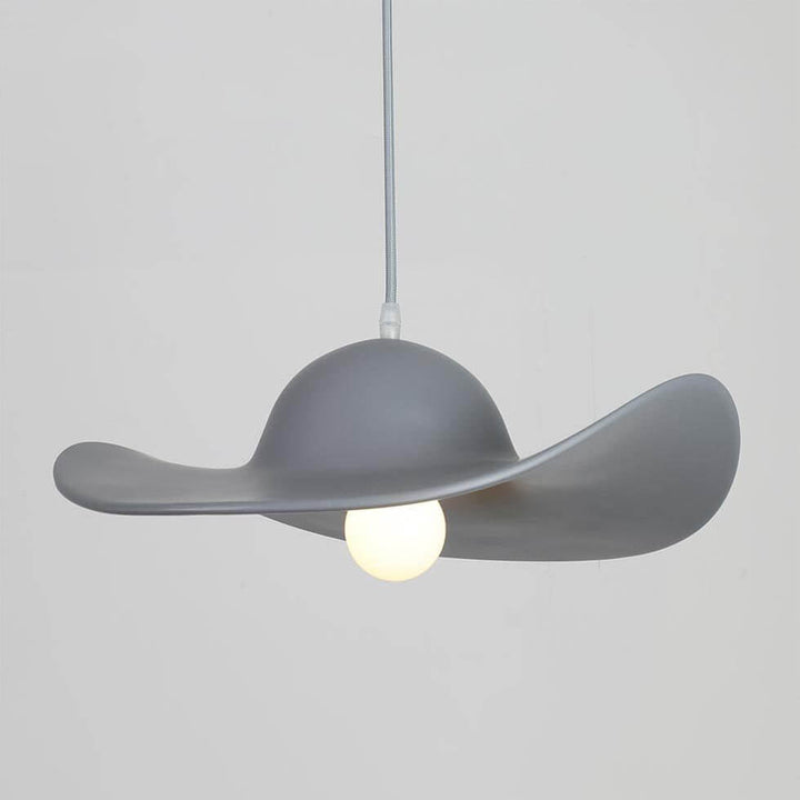 Contemporary Nordic Hat Design Resin 1-Light Pendant Light For Living Room