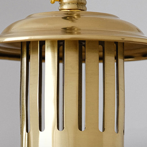Zeitgenössische Retro gerippte Eisenglas 1-Licht Pendelleuchte für Wohnzimmer 