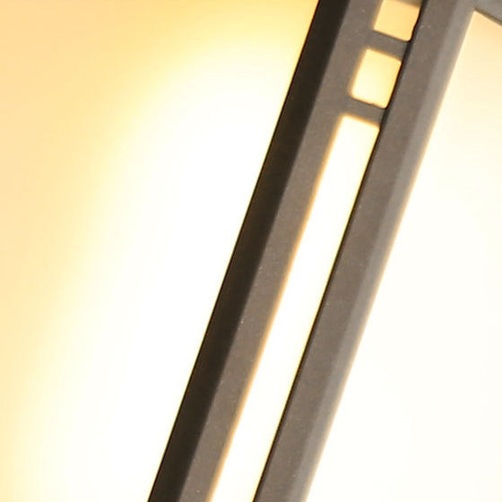 Traditionelle chinesische Aluminium rechteckige Turm 1-Licht Outdoor Wandleuchte Lampe für Garten 
