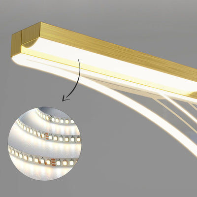 Moderne minimalistische lange Schmetterling Silikon Hardware Acryl LED Insel Licht Kronleuchter für Wohnzimmer 