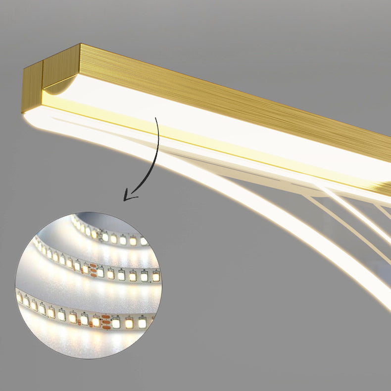 Moderne minimalistische lange Schmetterling Silikon Hardware Acryl LED Insel Licht Kronleuchter für Wohnzimmer 