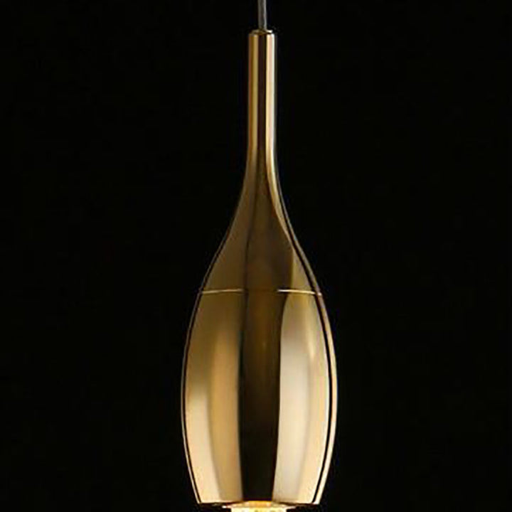 Contemporary Scandinavian Water Drops Hardware Glass LED Pendant Light For Bedroom