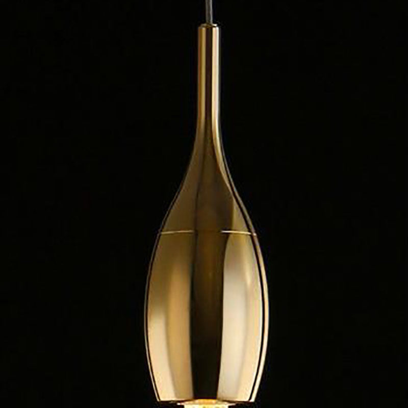 Contemporary Scandinavian Water Drops Hardware Glass LED Pendant Light For Bedroom