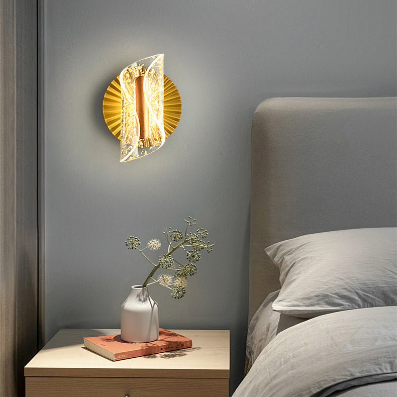 Lámpara de pared LED de acrílico con mariposa de hardware de lujo contemporáneo para dormitorio 