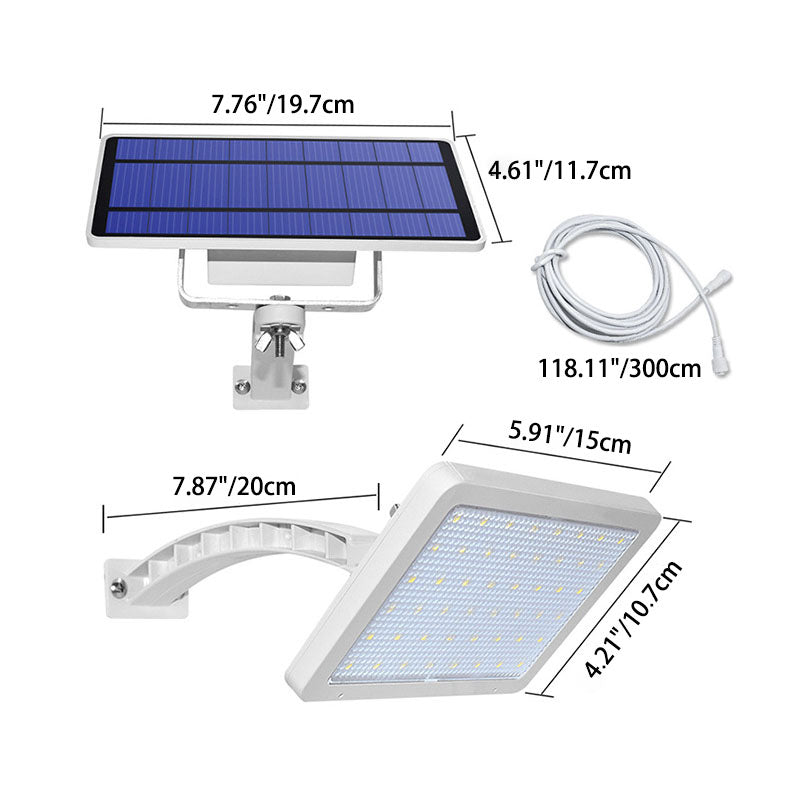 Lampe murale LED carrée en plastique solaire minimaliste moderne pour jardin 