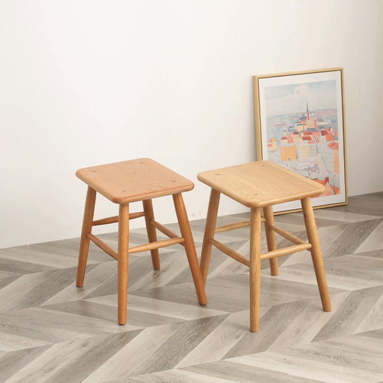 Traditioneller japanischer quadratischer Fußhocker aus Kirschholz mit vier Beinen fürs Wohnzimmer 