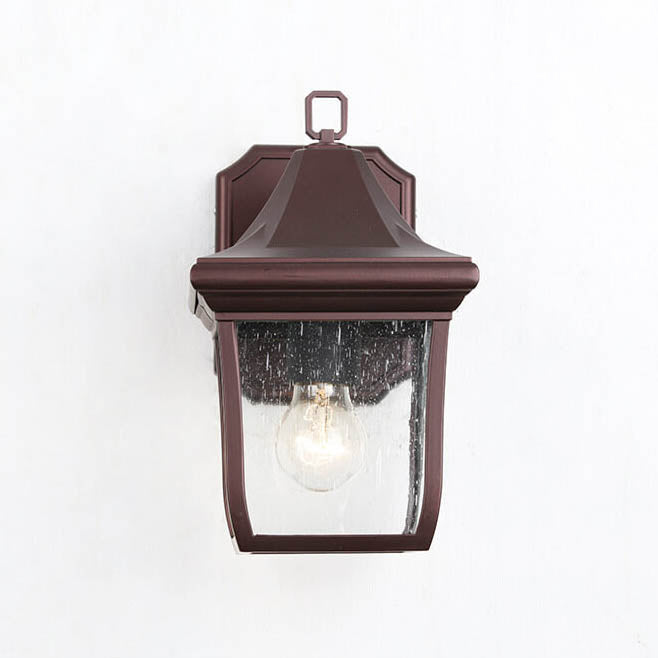Lámpara de Aplique de Pared Exterior de 1 Luz de Aleación de Aluminio Retro Contemporáneo con Vidrio para Jardín 