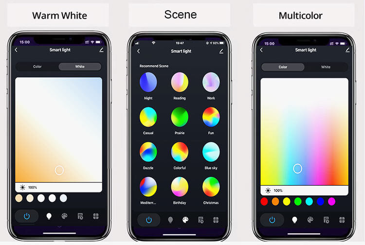 Luz de Montaje Empotrado LED Redonda Blanca Minimalista Moderna con Control Inteligente por APP y Bluetooth 