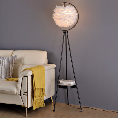 Zeitgenössische kreative Eisenfeder-Stativ Stehlampe mit 1 Licht für das Schlafzimmer 