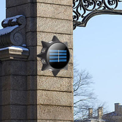 Außen Solar achteckige runde ABS LED Wandleuchte 