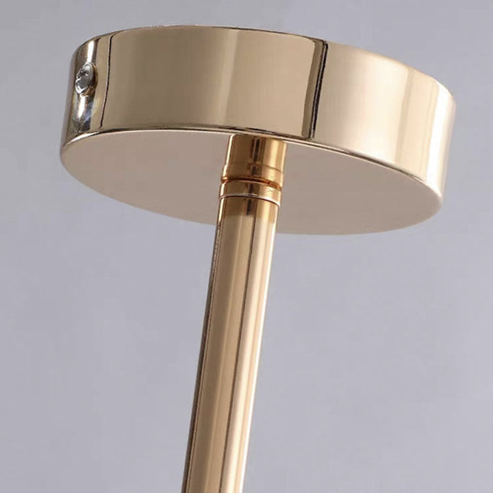 Zeitgenössischer nordischer Zweiglinien-Orb-Hardware-Glas 6/8/12 Licht Kronleuchter für Wohnzimmer 