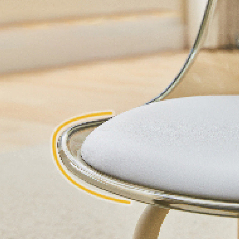 Zeitgenössischer kreativer runder Acryl-Doppelpedestal-Drehstuhl mit Rollen und Rückenlehne für das Wohnzimmer 