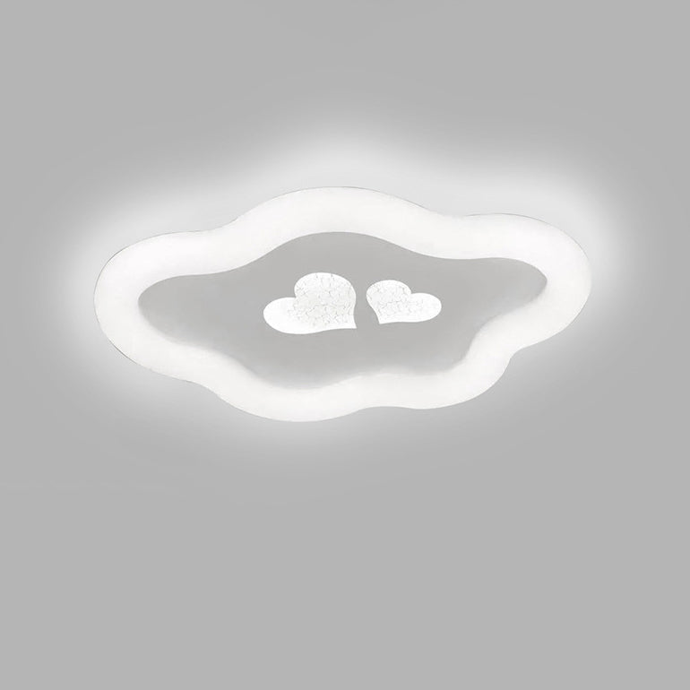 Lumière de plafond LED en forme de cœur, étoile, pomme, fer et plastique irrégulière contemporaine pour salon 
