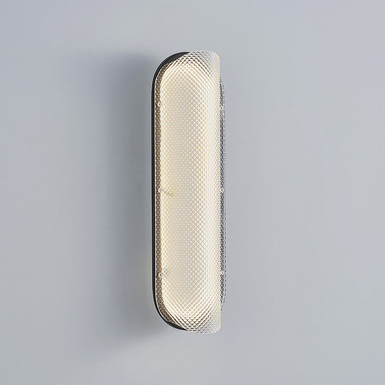 Moderne minimalistische Eisen kariert Muster Acryl Spalte Schatten LED Wandleuchte Lampe für Wohnzimmer 