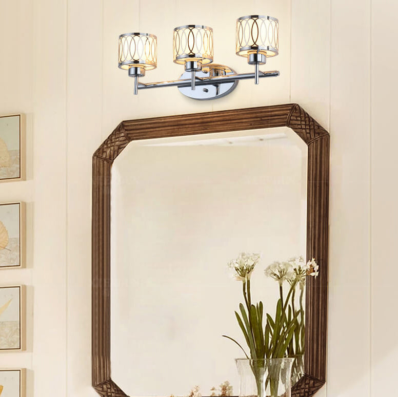 Nordic Vintage Zylindrische 3-Licht Badezimmer Eitelkeit Spiegel Front Wand Wandleuchte 