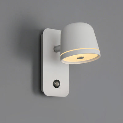 Lámpara de aplique de pared LED de acrílico de metal de aluminio rectangular redonda minimalista moderna para dormitorio 