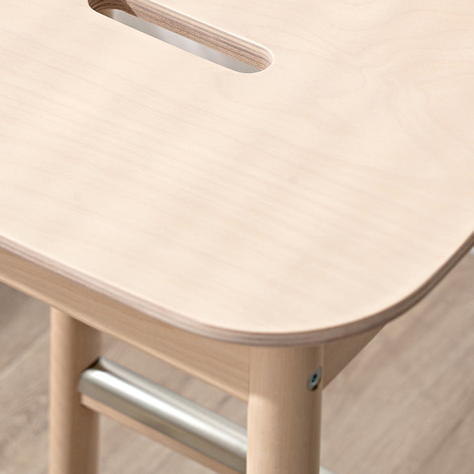 Repose-pieds rectangulaire en bouleau minimaliste moderne pour tabouret de bar pour salle à manger 